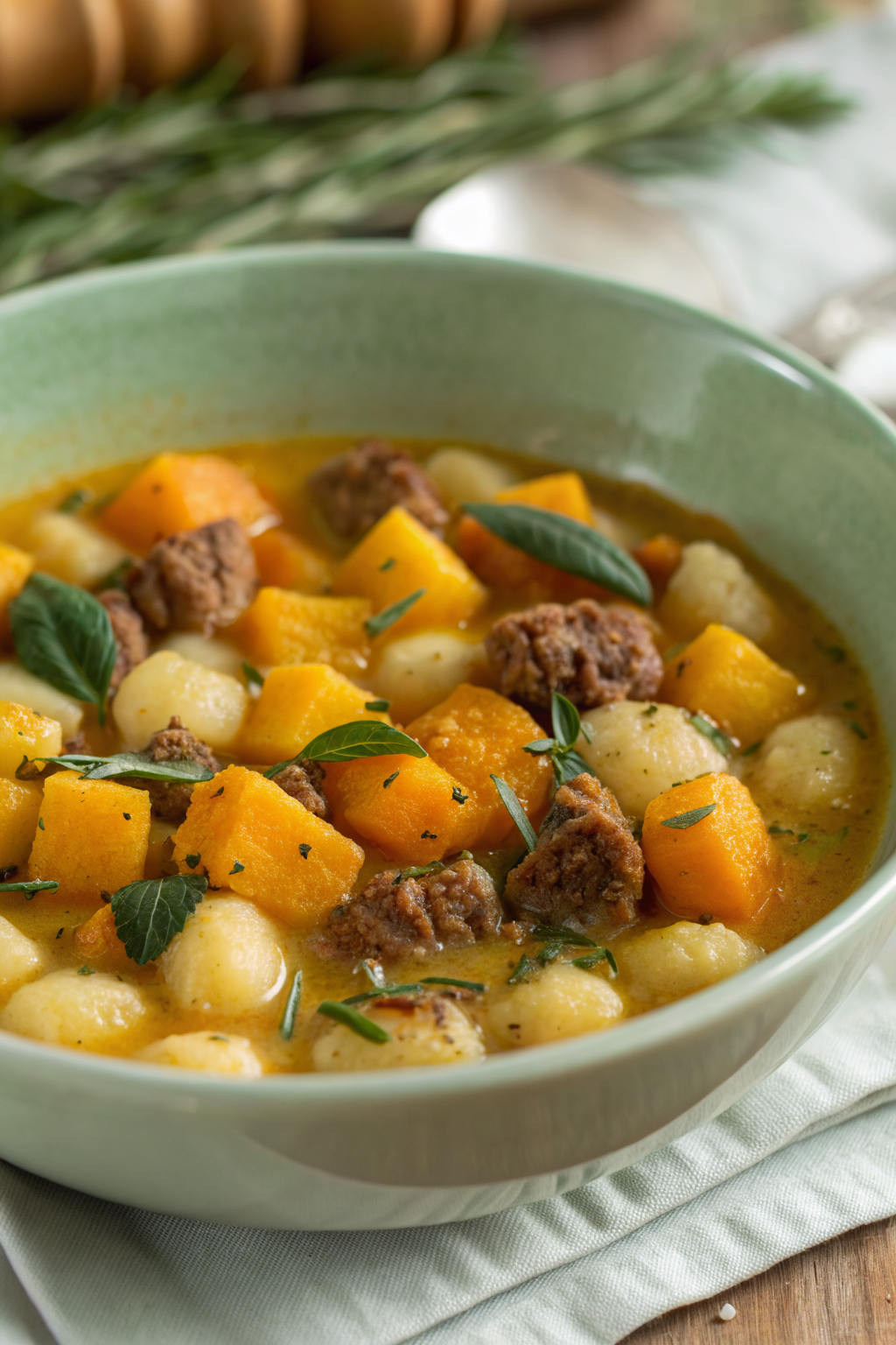 Savory Butternut Squash Gnocchi Soup Recipe