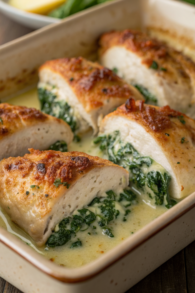 Spinach Stuffed Chicken Breasts Recipe