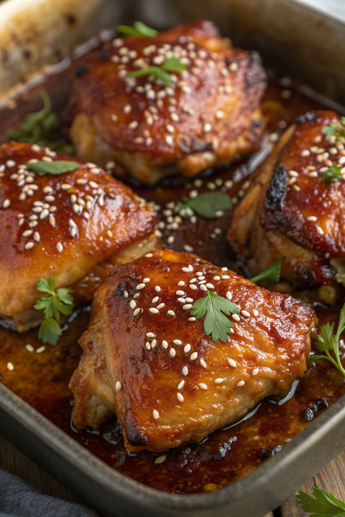 Sticky Baked Chicken Thighs Recipe