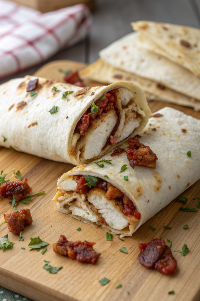 Air Fryer Crispy Chicken & Mozzarella Wraps Recipe