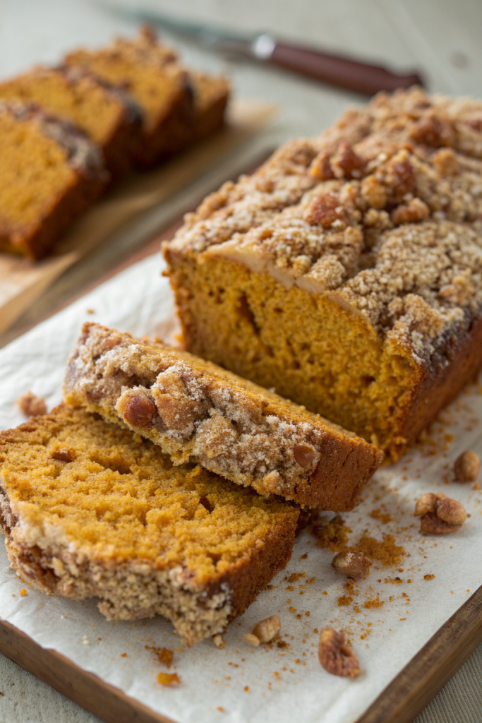 Banana Pumpkin Bread with Streusel Topping