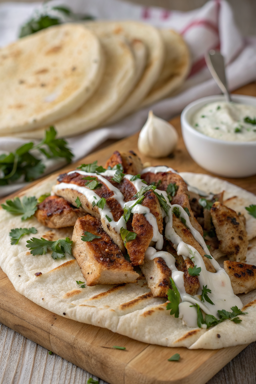 Chicken Shawarma with Garlic Sauce Recipe