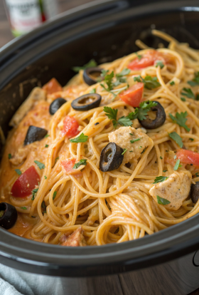 Classic Crockpot Chicken Spaghetti Recipe