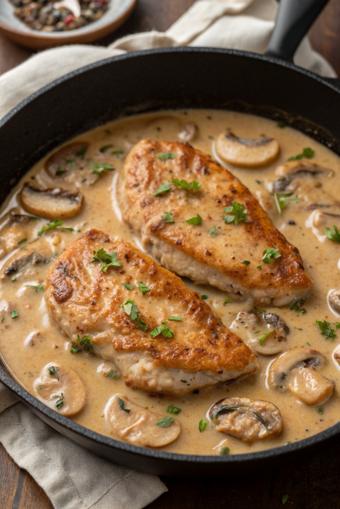 Creamy Mushroom Chicken Recipe