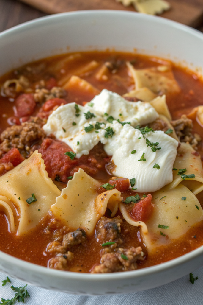 Crockpot Lasagna Soup Recipe