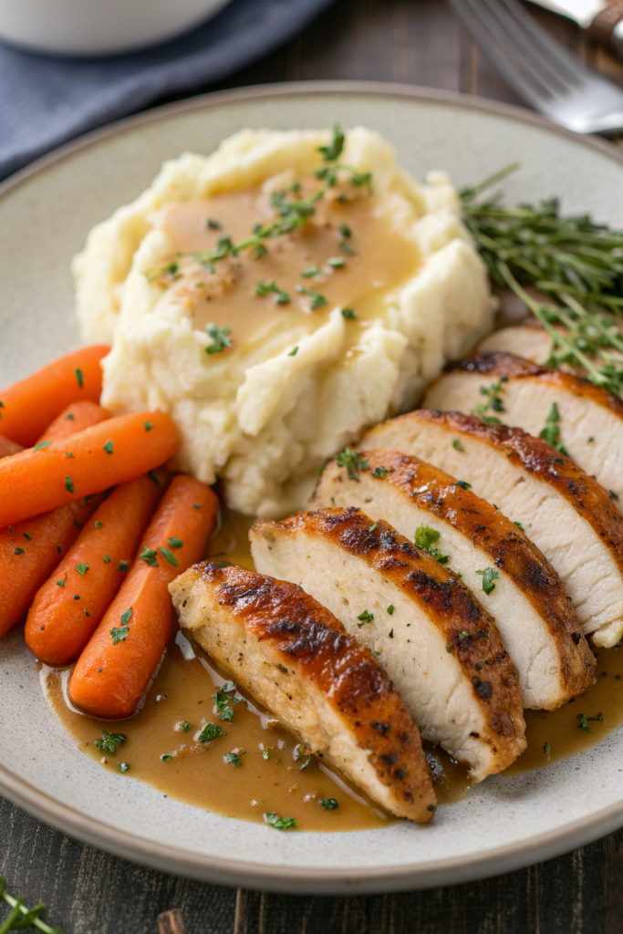 Garlic Herb Chicken with Creamy Mashed Potatoes