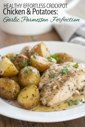 Garlic Parmesan Crockpot Chicken & Potatoes Recipe