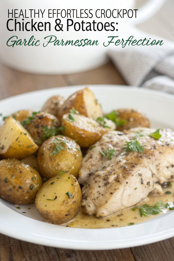 Garlic Parmesan Crockpot Chicken & Potatoes Recipe