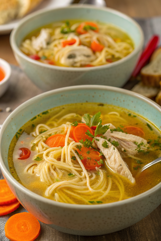 Ginger Garlic Chicken Noodle Soup Recipe