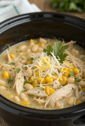 Slow Cooker Creamy White Chicken Chili Recipe