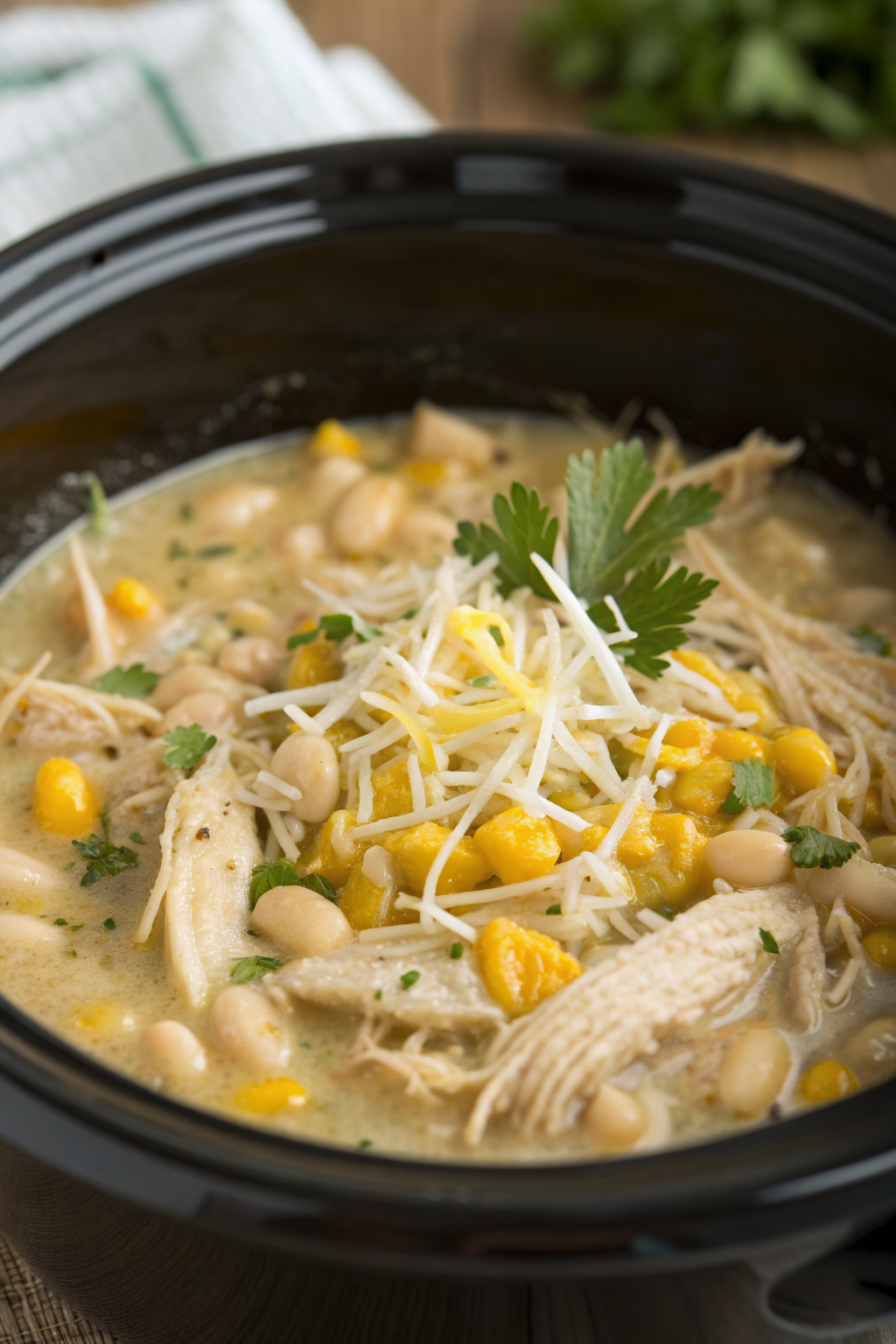 Slow Cooker Creamy White Chicken Chili Recipe