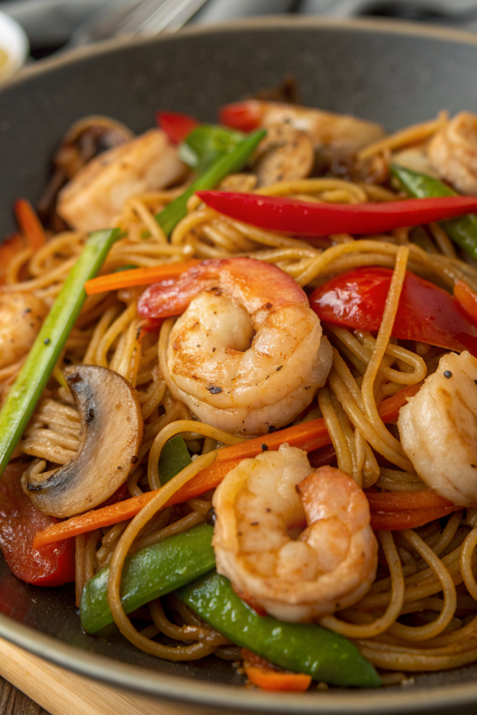 Yaki Udon with Shrimp Recipe