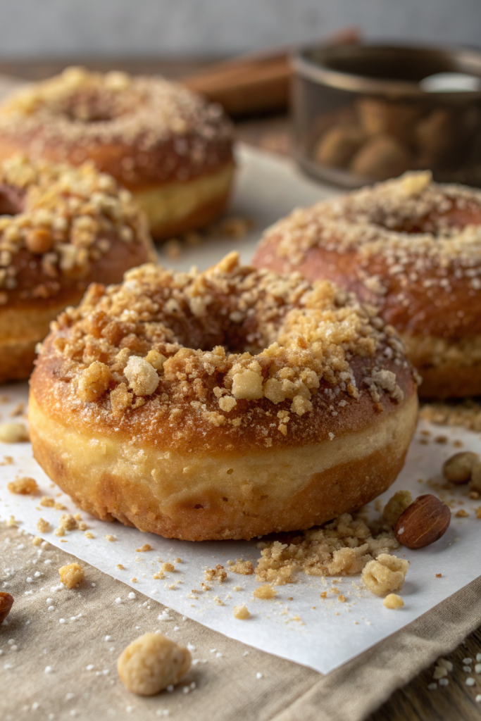 Apple Cheesecake Buns with Crumble Topping Sweet Glaze