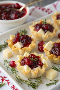 Baked Cranberry Brie Bites Recipe