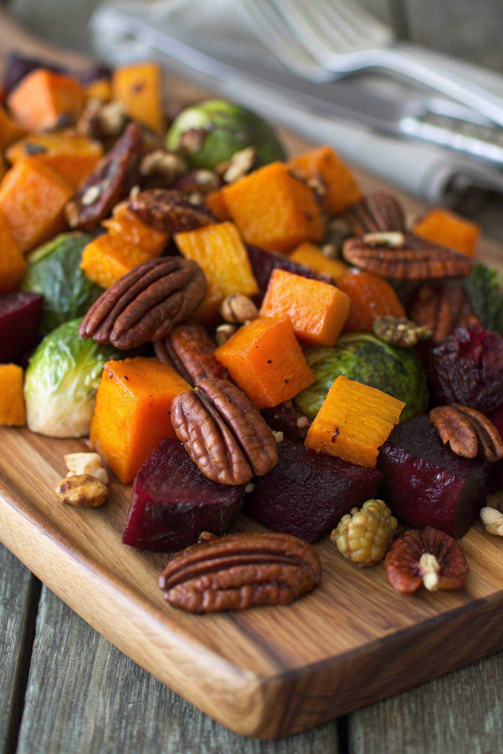 Brussels sprouts Cranberries Pecans Beets