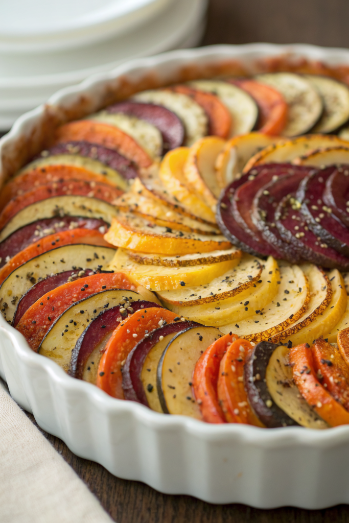 Cheesy Root Veggie Gratin Recipe