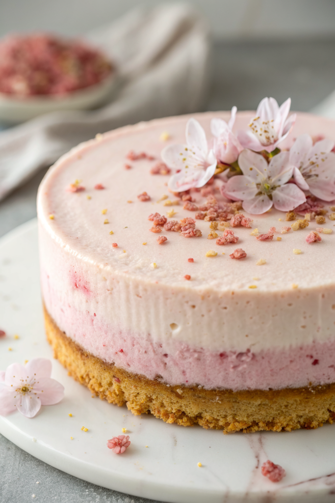 Cherry Blossom Japanese Sakura Cheesecake Recipe