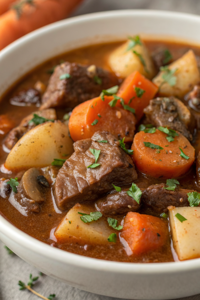 Cozy Vegan Stew with Mushrooms