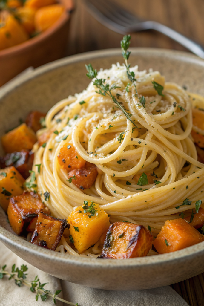 Creamy Lemon Butternut Squash Pasta Recipe