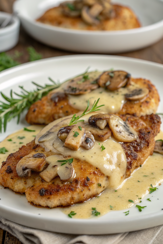 Creamy Mushroom Asiago Chicken Recipe