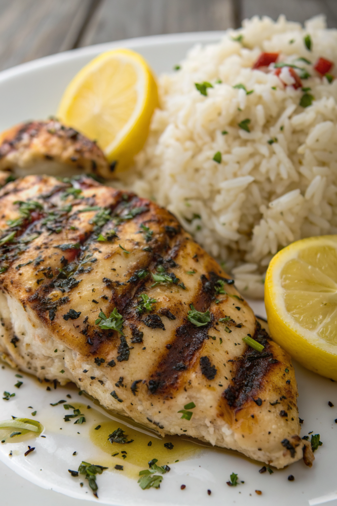 Greek Chicken and Lemon Rice Recipe