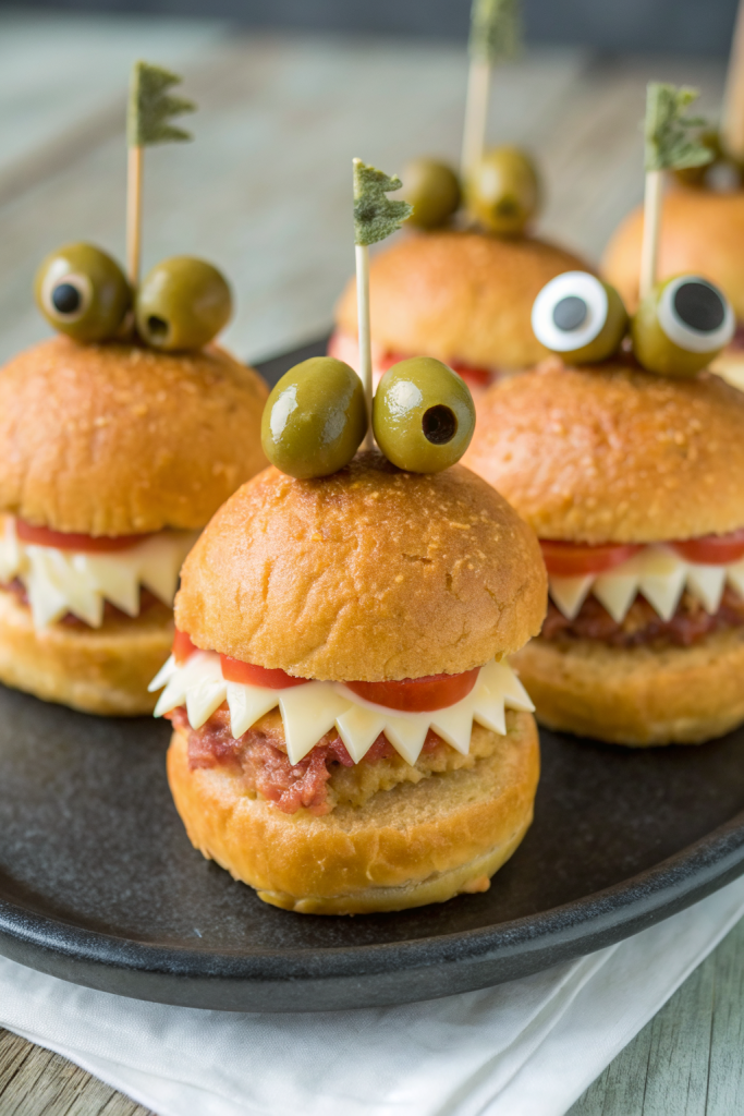 Halloween Chicken Parm Sliders Recipe