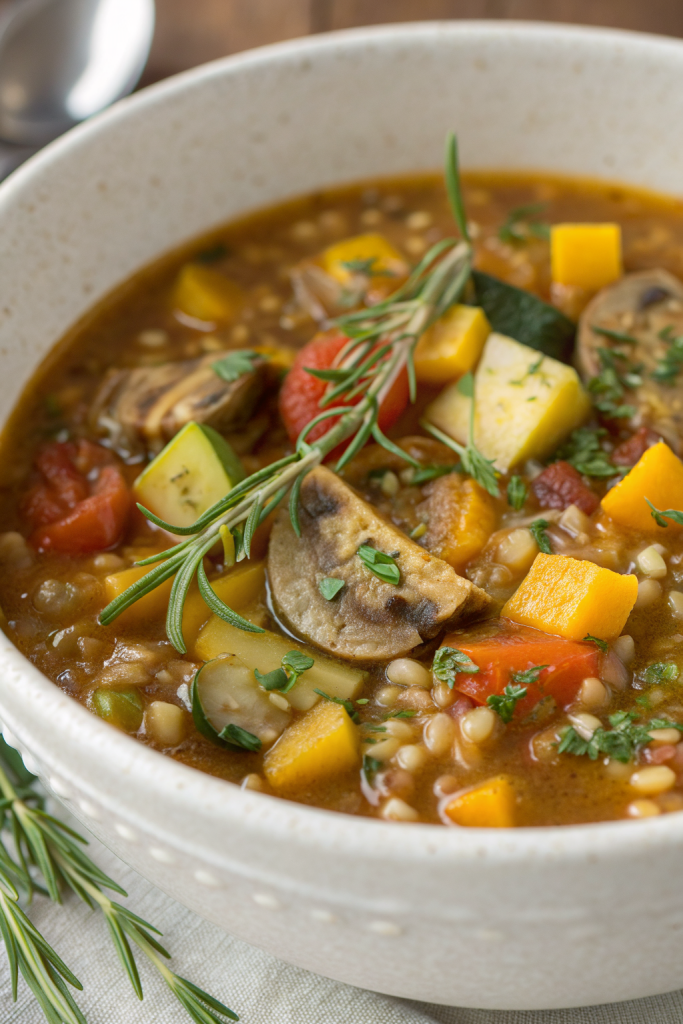 Healthy Mushroom Quinoa Soup Recipe