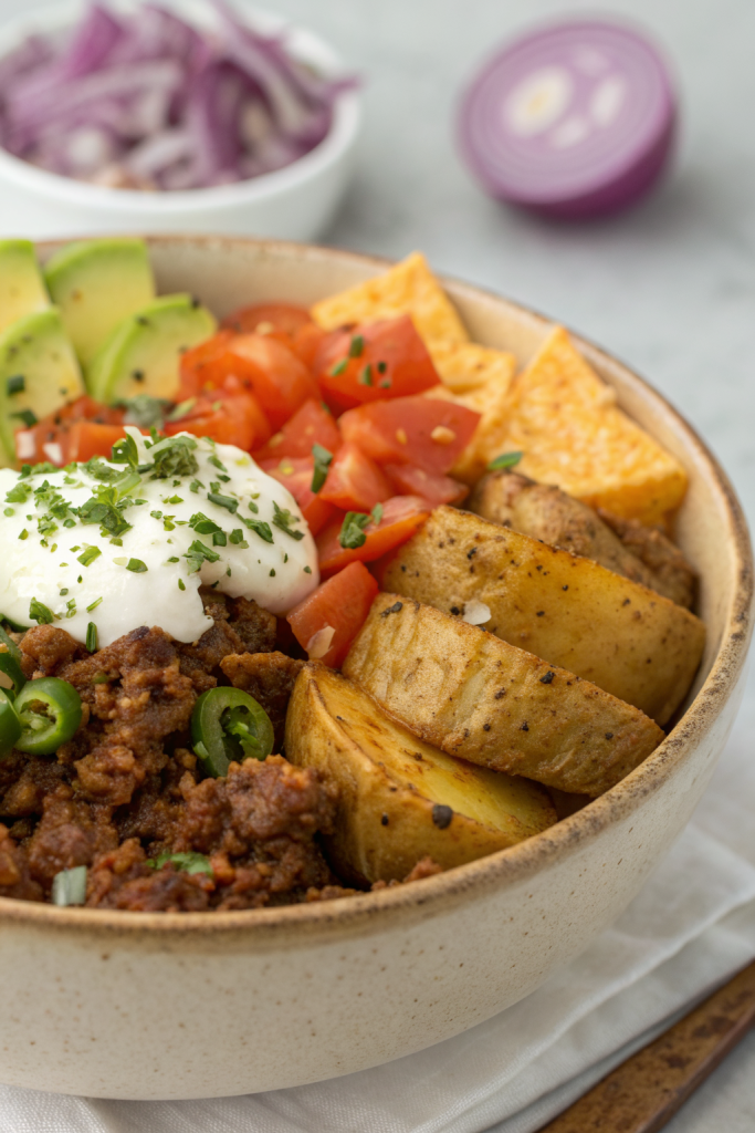 Loaded Potato Taco Bowl Recipe