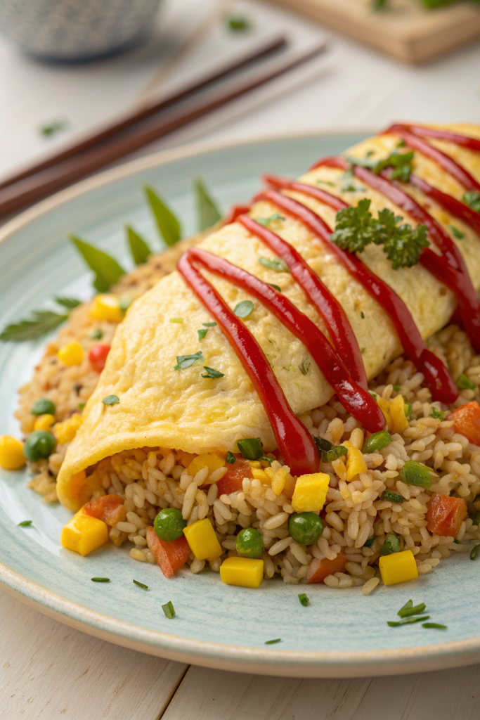 Omurice Japanese Rice Omelet Recipe