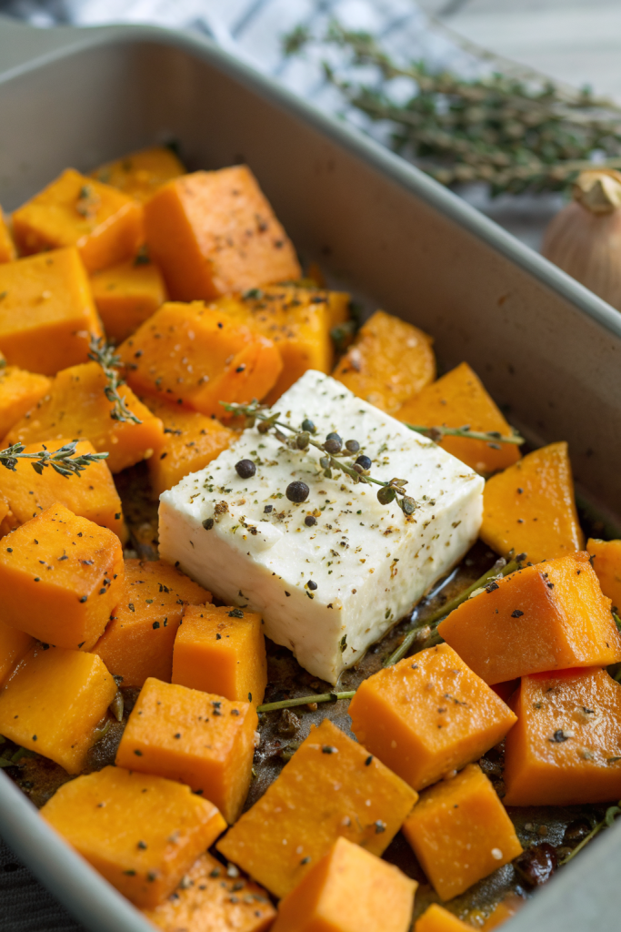 Pumpkin Feta Pasta Recipe