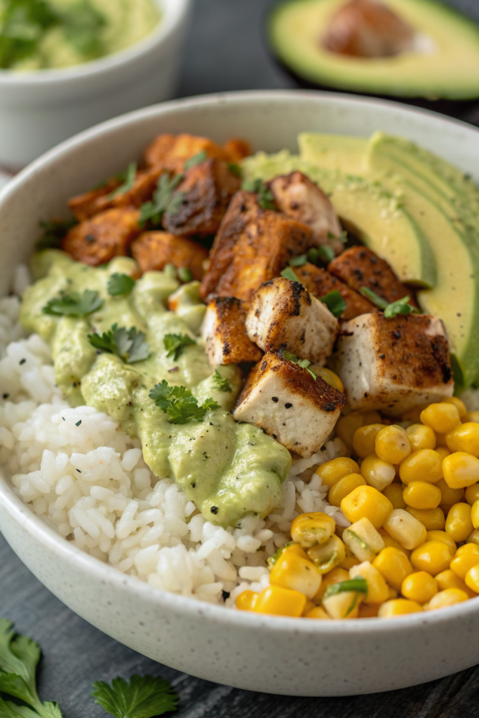 Street Corn Chicken Rice Bowl Recipe