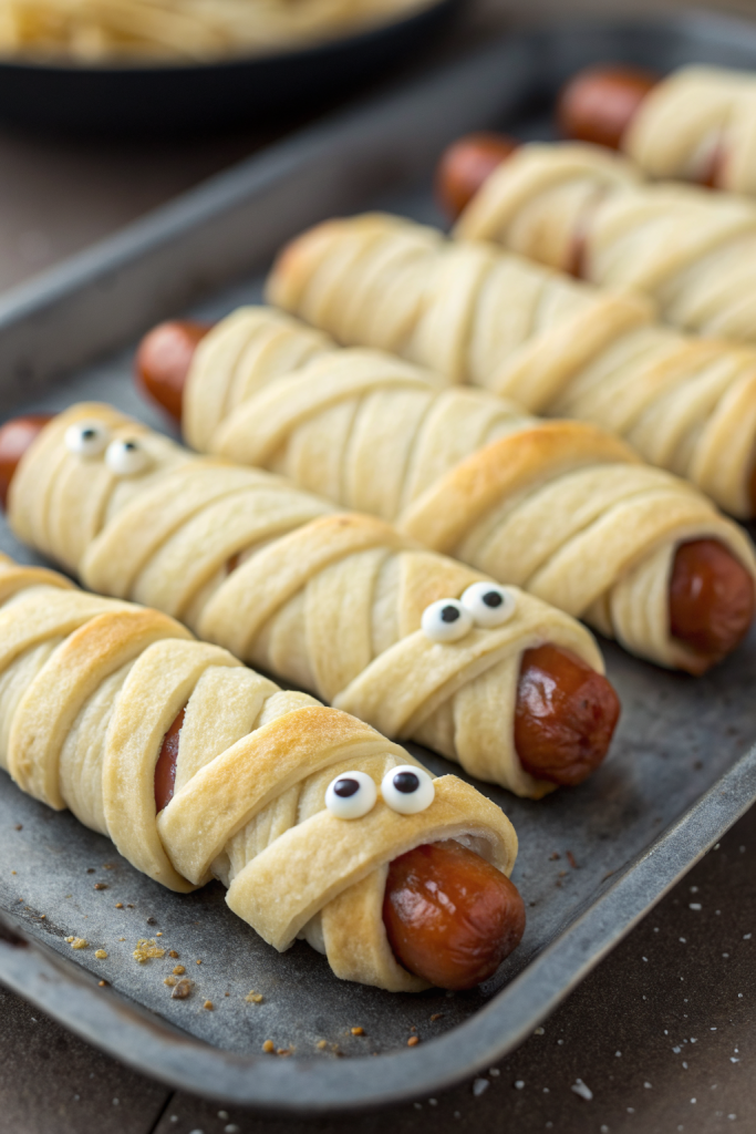 Tasty Mummy Hot Dogs Halloween Recipe
