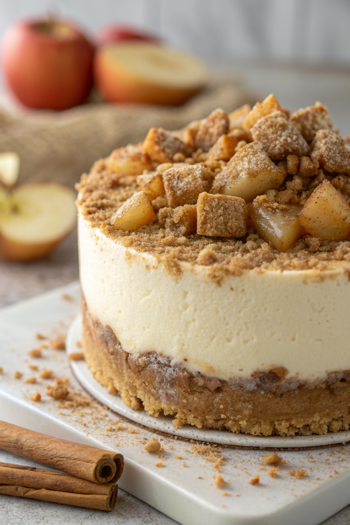 Vegan Apple Crumble Cheesecake Recipe